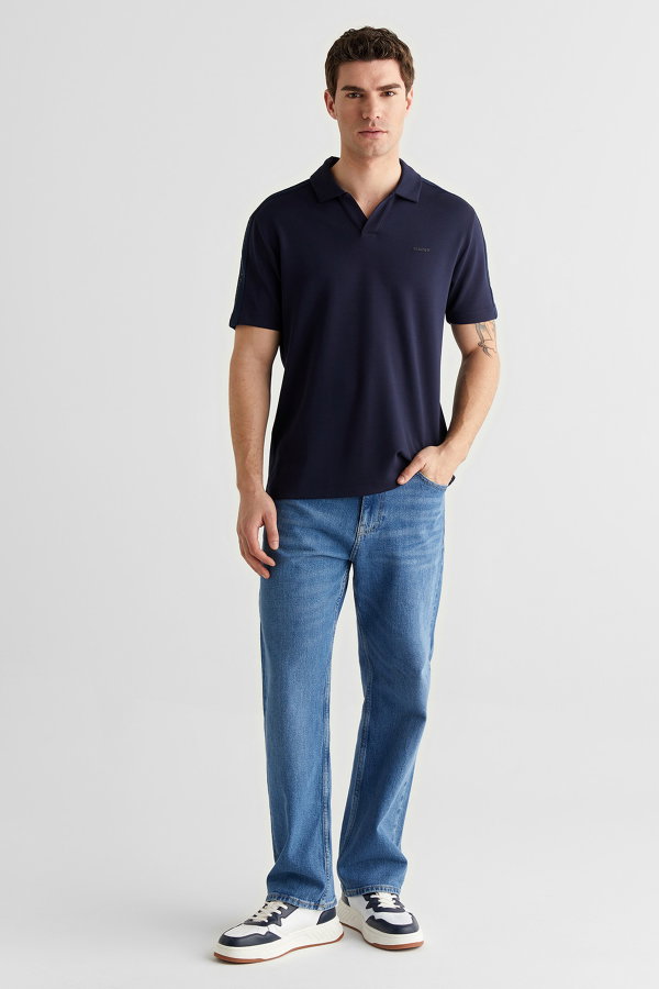 Gant Erkek Polo Yaka T-shirt LACIVERT