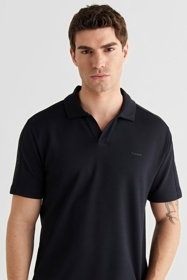 Gant Erkek Polo Yaka T-shirt SIYAH