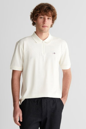 Gant Erkek Polo Yaka T-shirt KREM