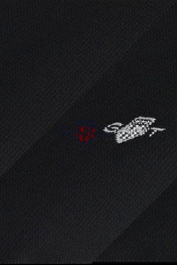 Gant Erkek Polo Yaka Uzun Kollu T-shirt SIYAH