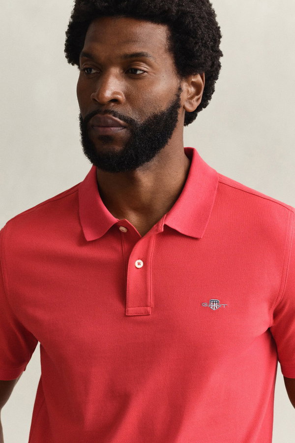 Gant Polo Yaka Erkek T-shirt KIRMIZI