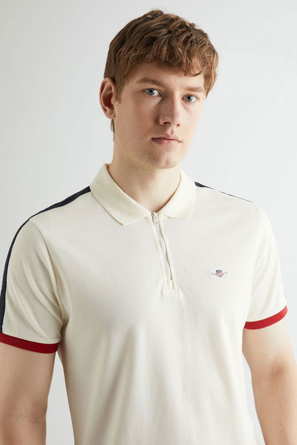 Gant Polo Yaka Erkek T-shirt KREM