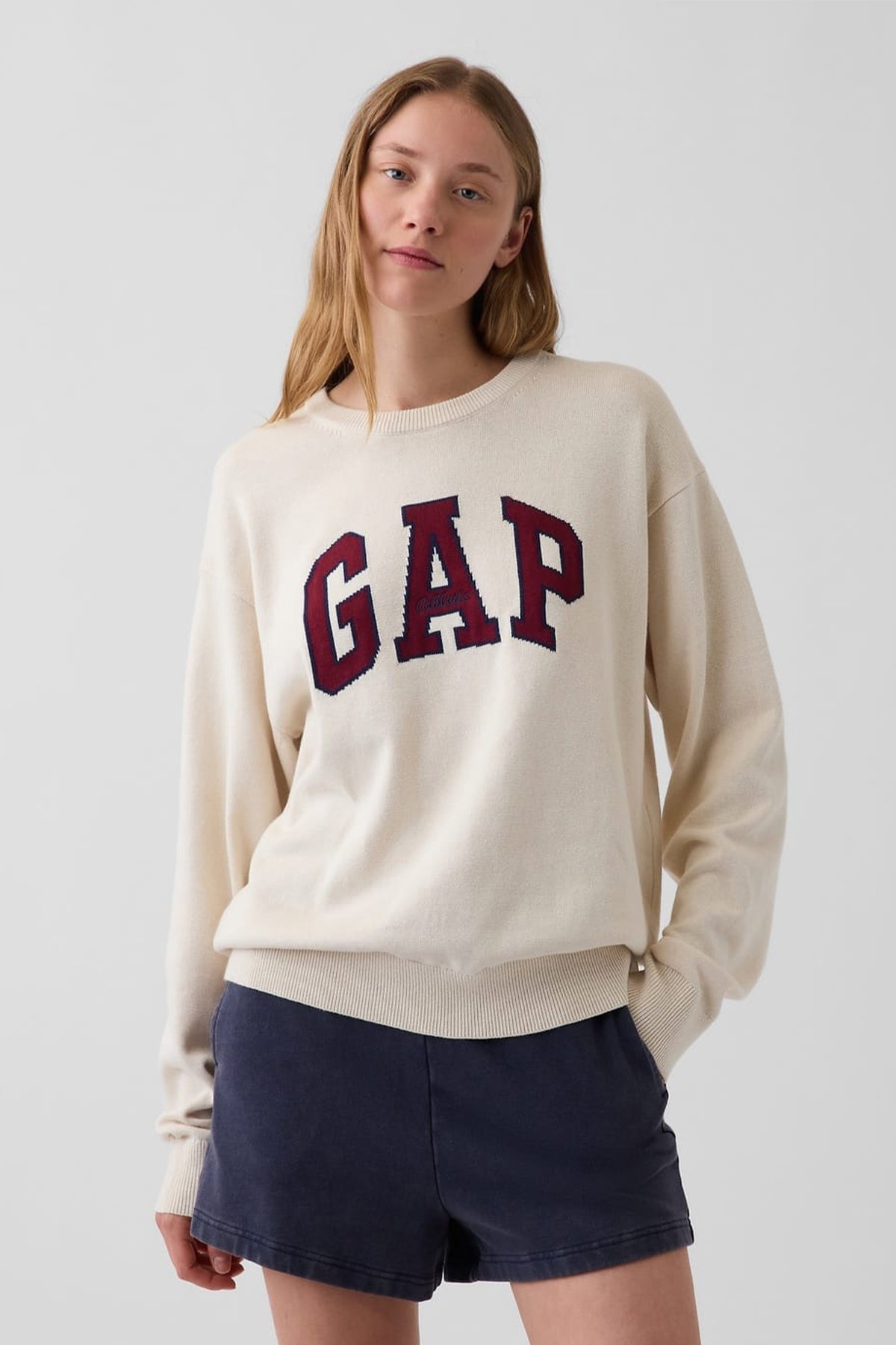 Gap Erkek Bisiklet Yaka Kazak KREM