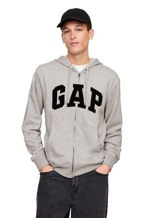 Gap Erkek Fermuarlı Sweatshirt GRI