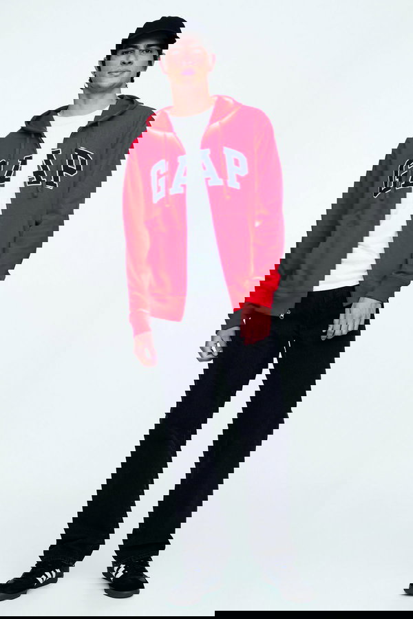 Gap Erkek Fermuarlı Sweatshirt Kırmızı