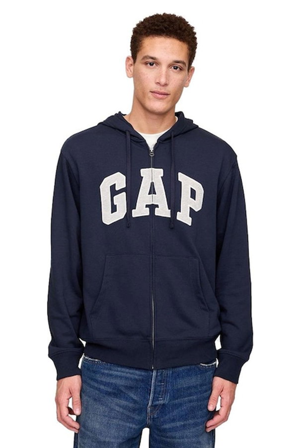 Gap Erkek Fermuarlı Sweatshirt LACIVERT