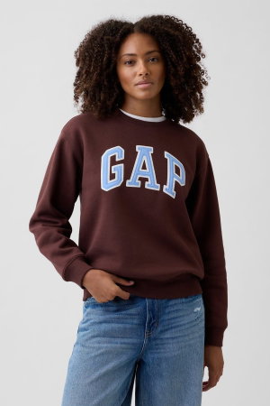 Gap Kadın Bisiklet Yaka Sweatshirt KAHVERENGI