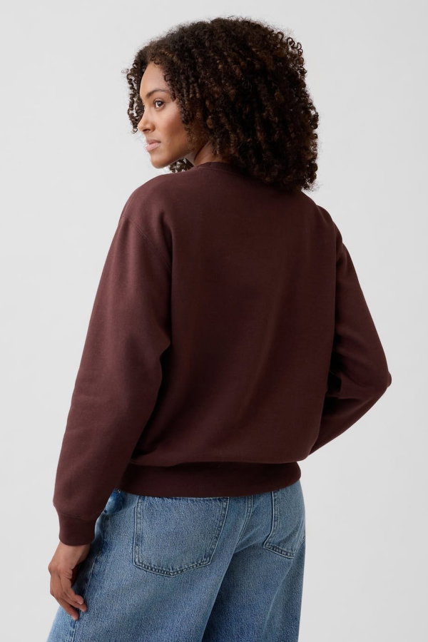 Gap Kadın Bisiklet Yaka Sweatshirt KAHVERENGI