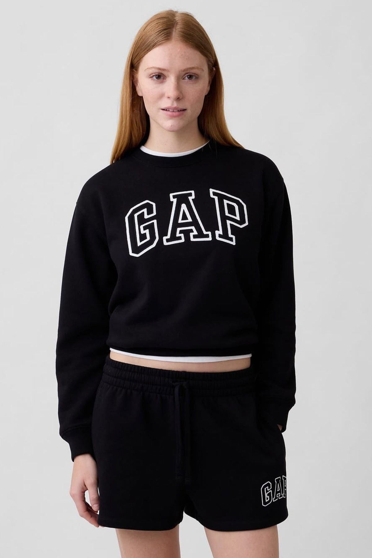 Gap Kadın Bisiklet Yaka Sweatshirt SIYAH