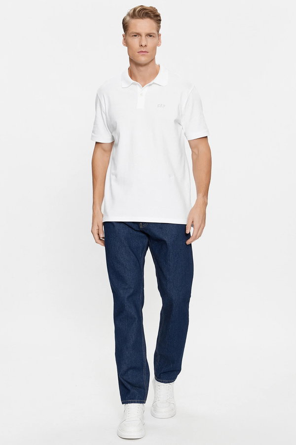 Gap Polo Yaka Erkek T-shirt Beyaz