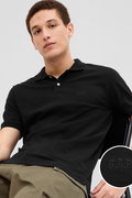 Gap Polo Yaka Erkek T-shirt SIYAH