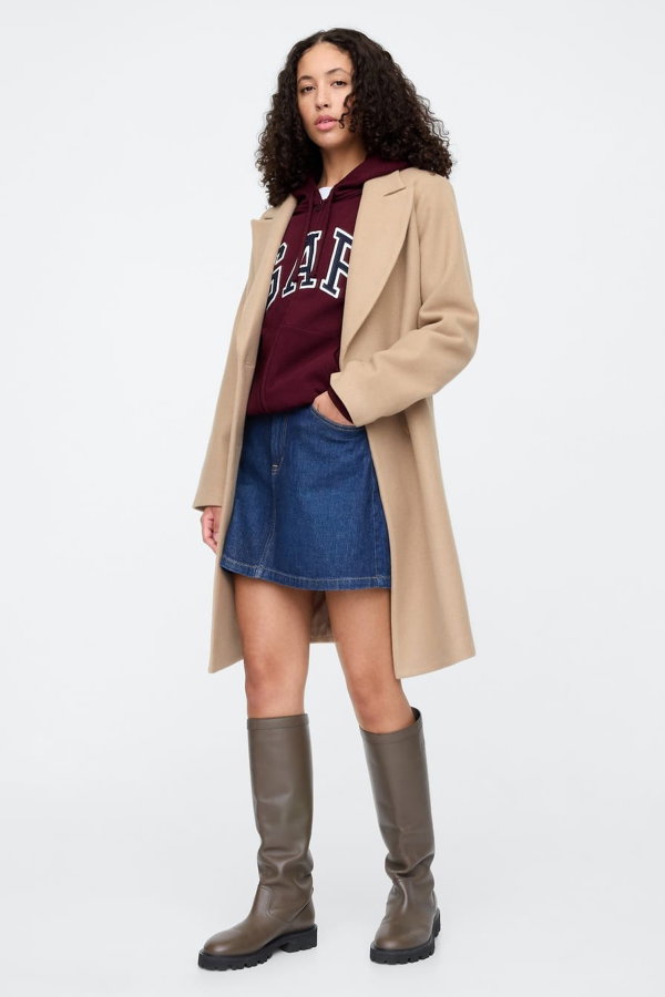 Gap Logo Fleece Kadın Fermuarlı Sweatshirt MURDUM