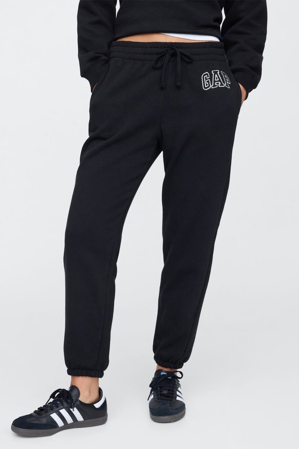 Gap Logo Jogger Fleece Kadın Eşofman Altı SIYAH