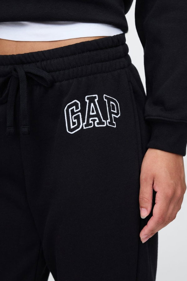 Gap Logo Jogger Fleece Kadın Eşofman Altı SIYAH
