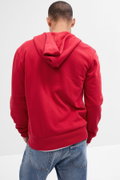 Gap Logo Relaxed Fleece Erkek  Fermuarlı Sweatshirt BORDO