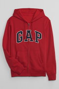Gap Logo Relaxed Fleece Erkek  Fermuarlı Sweatshirt BORDO