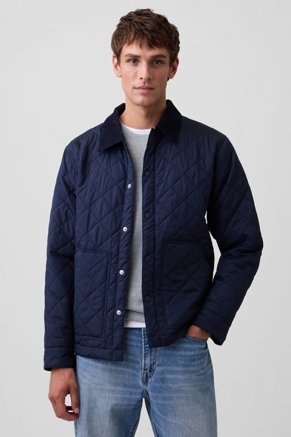 Gap Relaxed Kapitone Barn Erkek Ceket LACIVERT