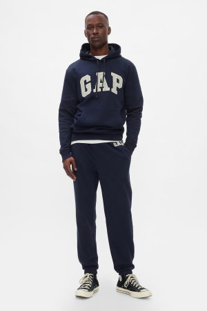 Gap V-Heritage Logo Fleece Jogger Erkek Eşofman Altı LACIVERT