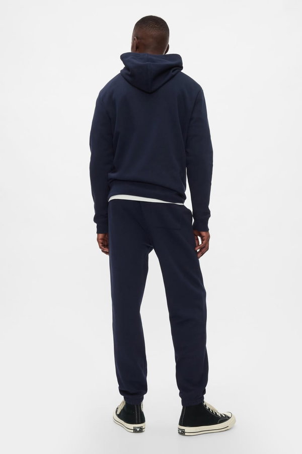 Gap V-Heritage Logo Fleece Jogger Erkek Eşofman Altı LACIVERT