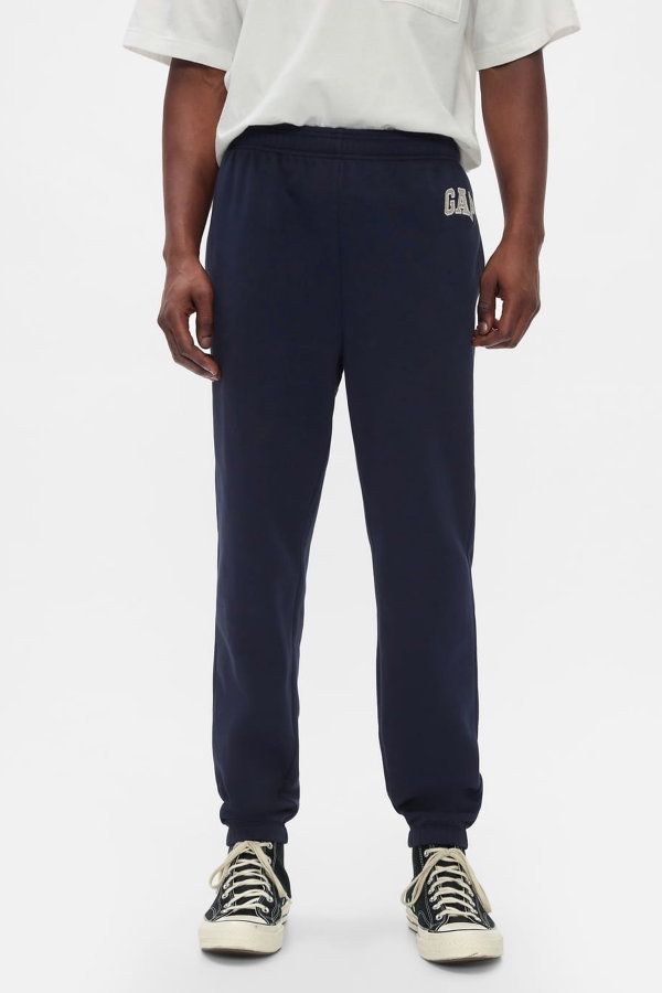 Gap V-Heritage Logo Fleece Jogger Erkek Eşofman Altı LACIVERT