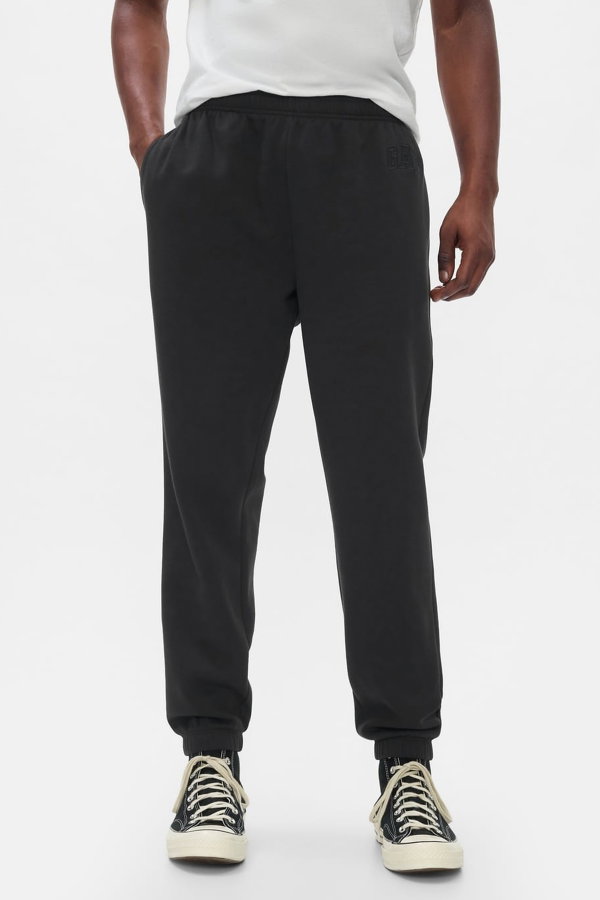 Gap V-Heritage Logo Fleece Jogger Erkek Eşofman Altı SIYAH