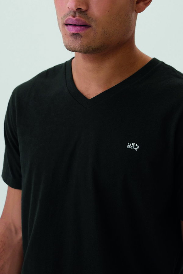 Gap V Yaka Erkek T-shirt SIYAH
