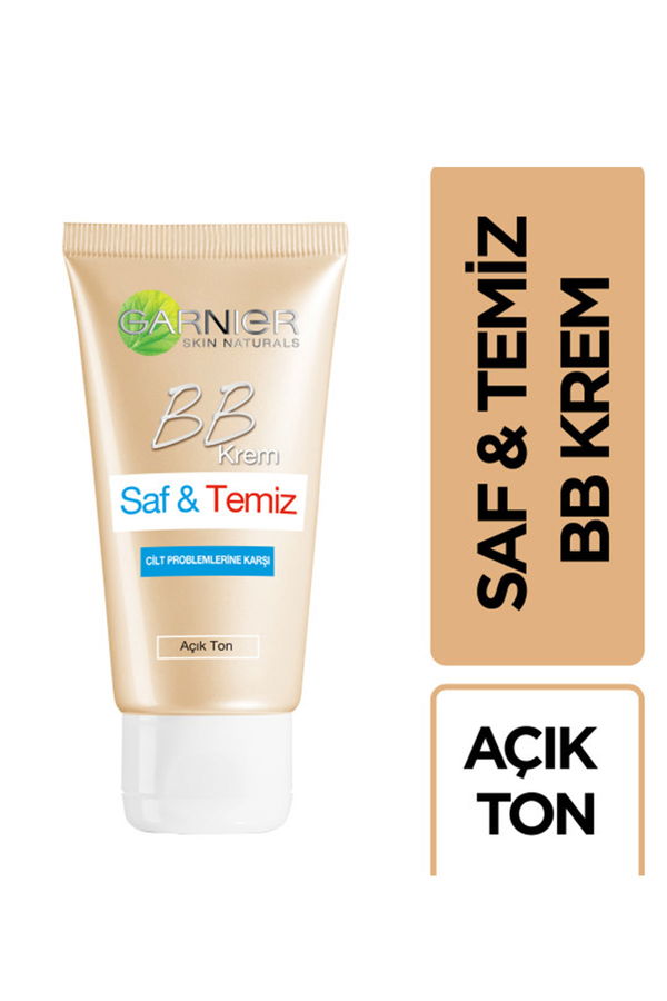 Garnier Saf & Temiz BB Mucizevi Cilt Kusursuzlaştırıcı Açık Ton 50ML Garnier Saf & Temiz BB Mucizevi Cilt Kusursuzlaştırıcı Açık Ton 50ML