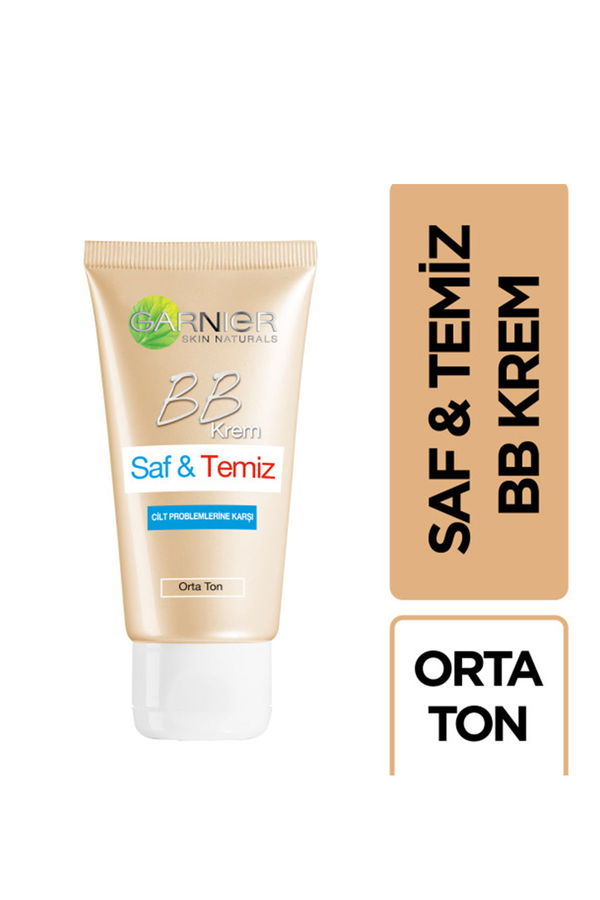 Garnier Saf & Temiz BB Mucizevi Cilt Kusursuzlaştırıcı Orta Ton 50ML Garnier Saf & Temiz BB Mucizevi Cilt Kusursuzlaştırıcı Orta Ton 50ML