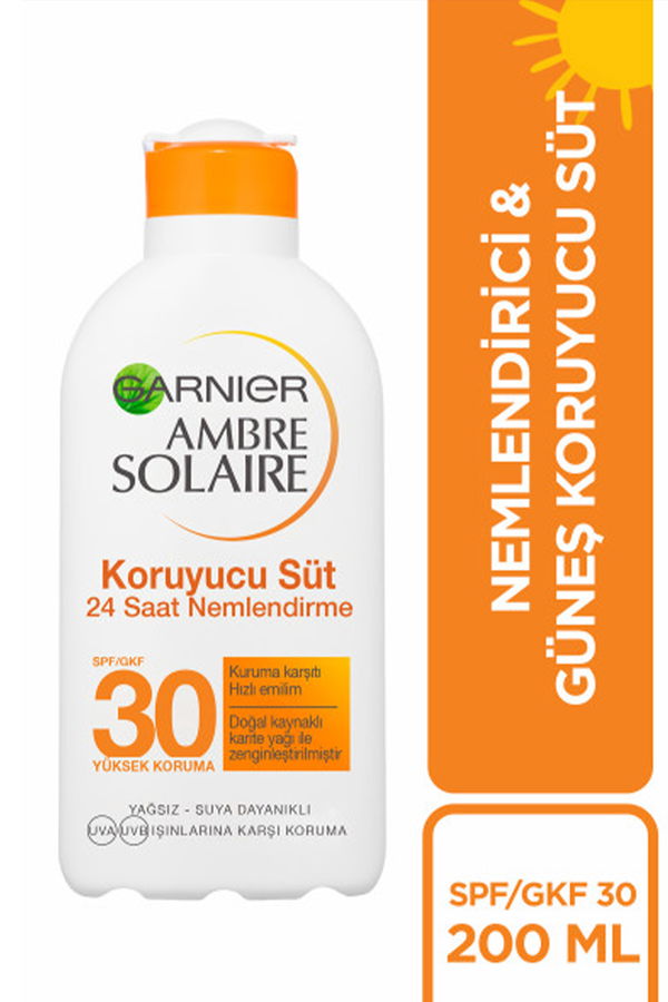 Garnier Ambre Solaire Güneş Koruyucu Süt GKF30 200ML STD Garnier Ambre Solaire Güneş Koruyucu Süt GKF30 200ML STD