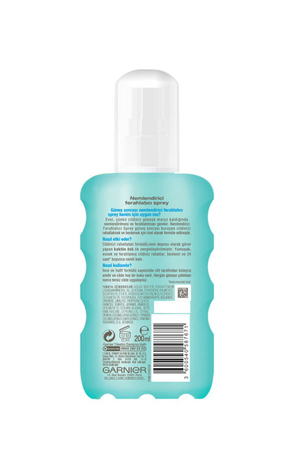 Garnier Ambre Solaire Güneş Sonrası Nemlendirici Ferahlatıcı Sprey 200ML STD Garnier Ambre Solaire Güneş Sonrası Nemlendirici Ferahlatıcı Sprey 200ML STD