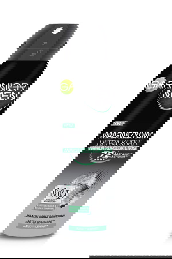 Garnier Men Magnezyum Ultra Kuru Sprey Deodorant STD Garnier Men Magnezyum Ultra Kuru Sprey Deodorant STD