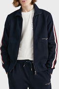 Tommy Hilfiger Şeritli Erkek Sweat LACİVERT