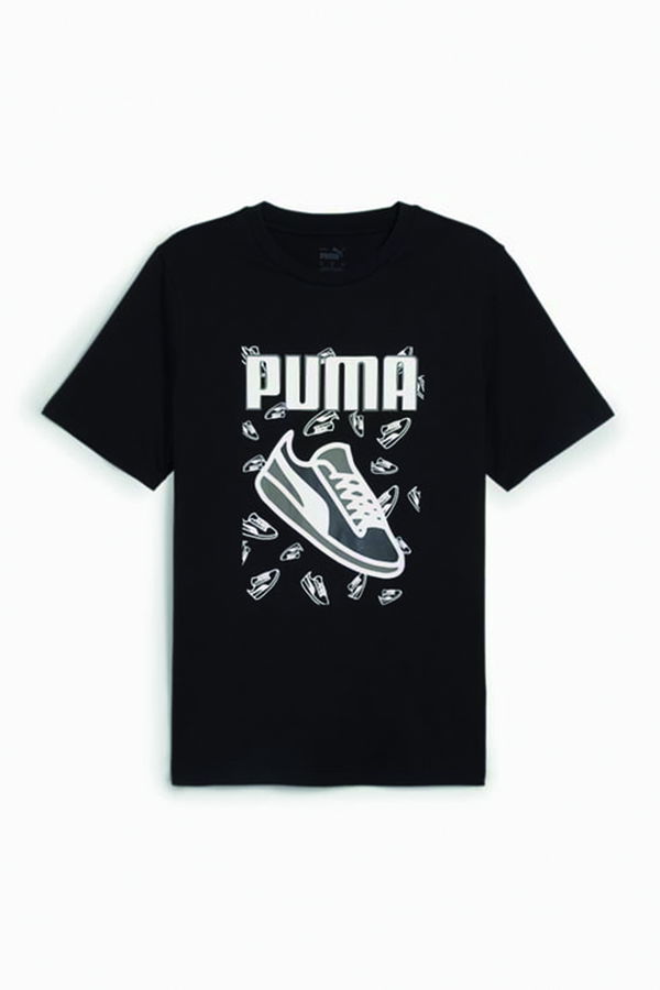 Puma Baskılı Erkek T-shirt SİYAH