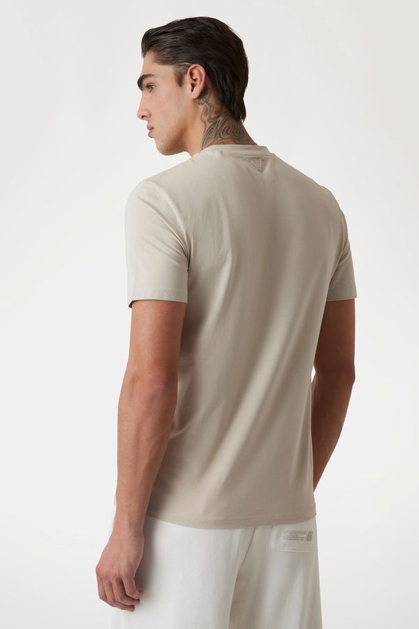 Guess Baskılı Erkek T-shirt BEJ
