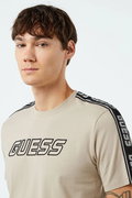 Guess Baskılı Erkek T-shirt Gri