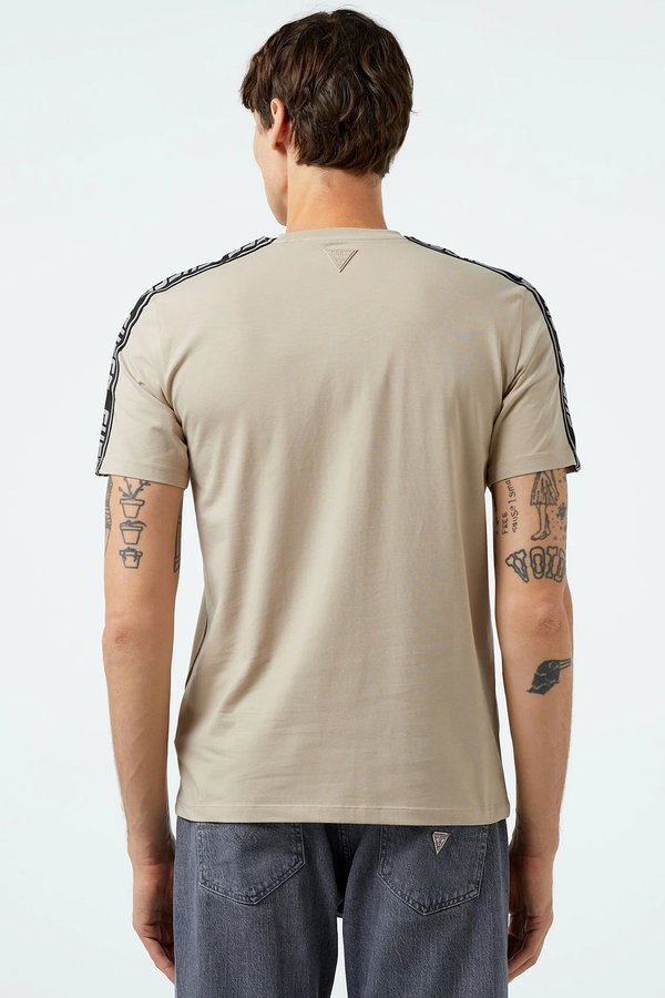 Guess Baskılı Erkek T-shirt Gri