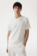 Guess Baskılı Erkek T-shirt Krem