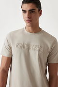 Guess Baskılı Erkek T-shirt KUM
