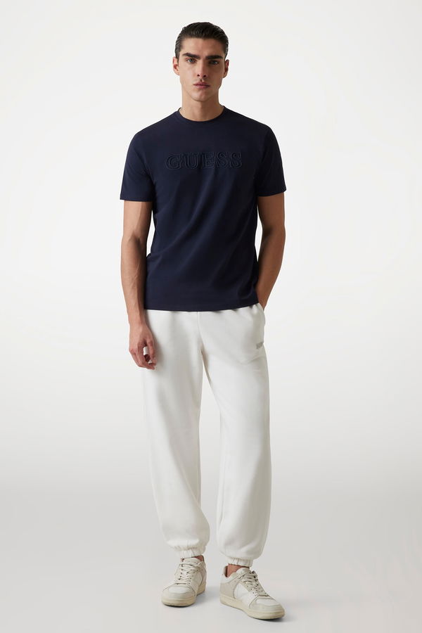 Guess Baskılı Erkek T-shirt Lacivert
