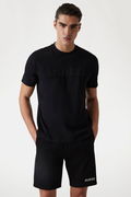 Guess Baskılı Erkek T-shirt Siyah