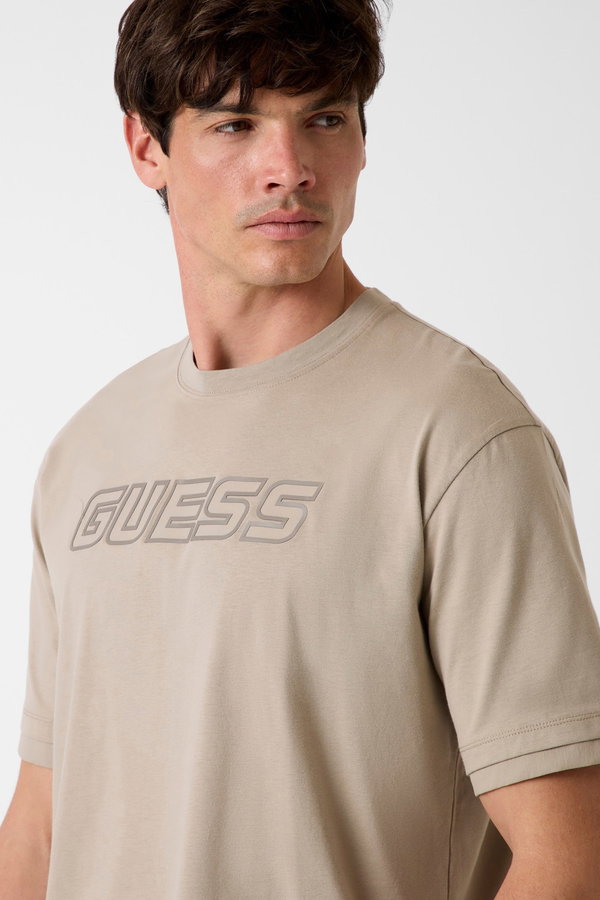 Guess Bisiklet Yaka Erkek T-shirt Gri