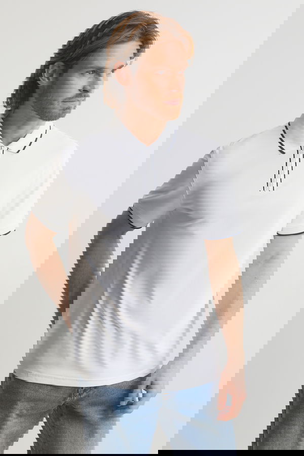 Guess Erkek Polo Yaka T-shirt Beyaz