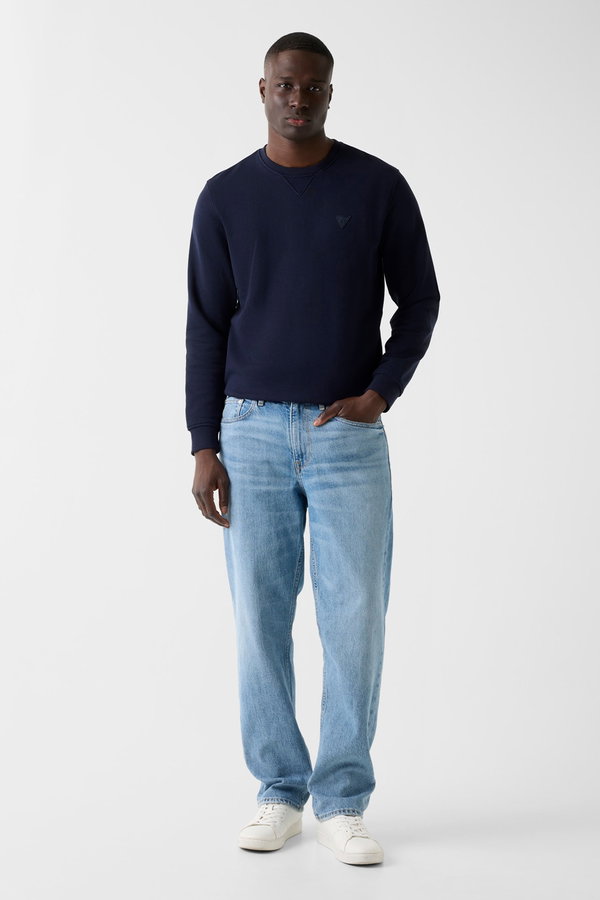 Guess Erkek Bisiklet Yaka Sweatshirt LACIVERT