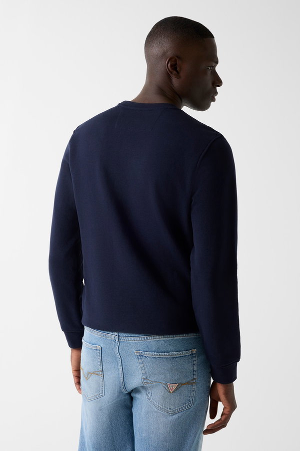 Guess Erkek Bisiklet Yaka Sweatshirt LACIVERT