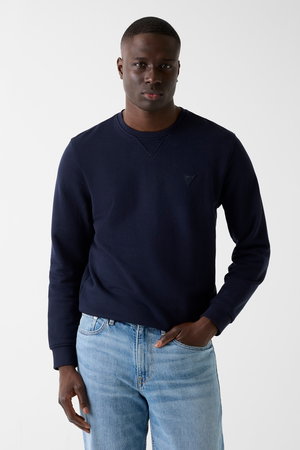 Guess Erkek Bisiklet Yaka Sweatshirt SIYAH