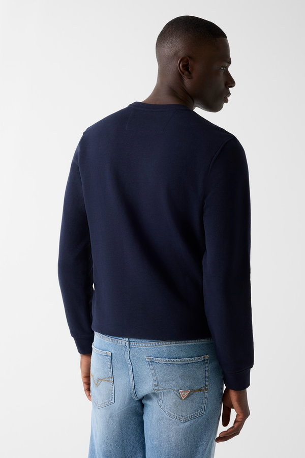 Guess Erkek Bisiklet Yaka Sweatshirt SIYAH