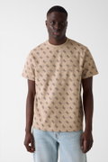 Guess Erkek Bisiklet Yaka T-shirt BEJ