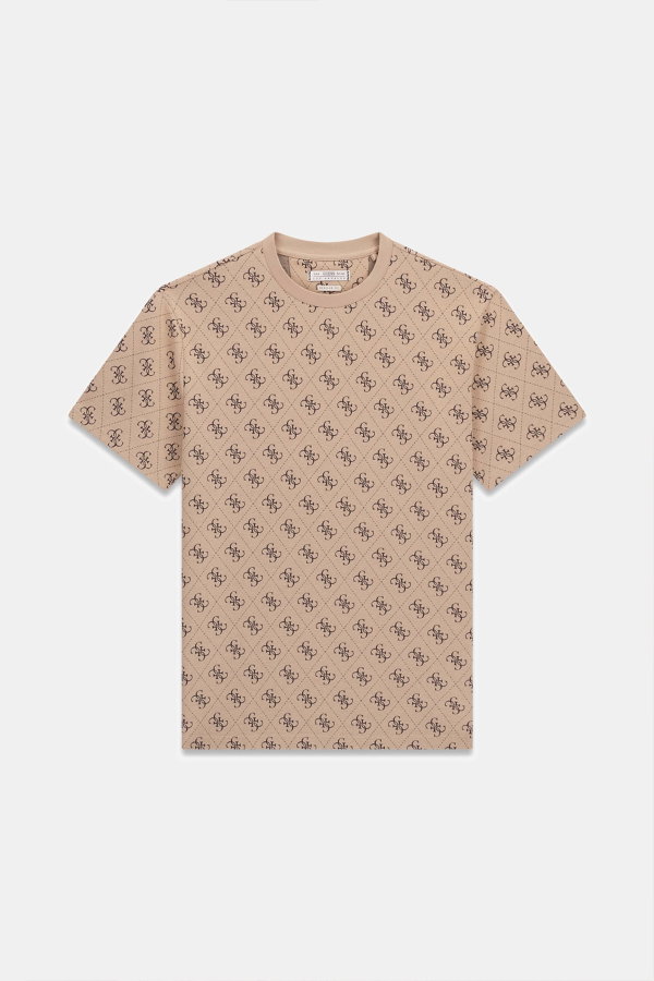Guess Erkek Bisiklet Yaka T-shirt BEJ