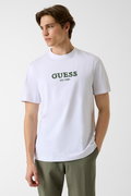 Guess Erkek Bisiklet Yaka T-shirt Beyaz