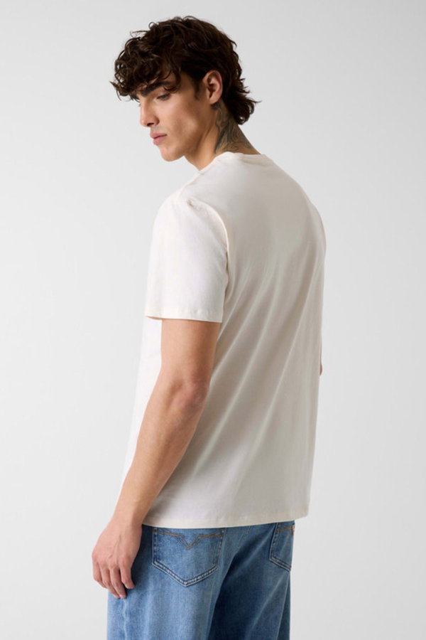 Guess Erkek Bisiklet Yaka T-shirt Beyaz